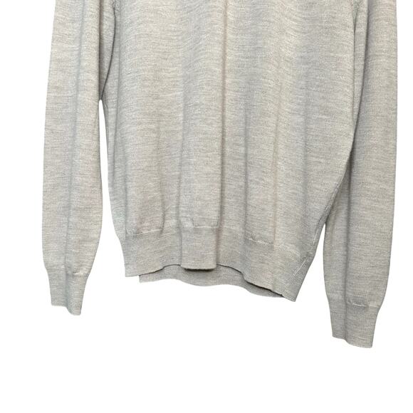 Jos A Bank Tan Merino Wool Quarter Zip Pullover XL - Picture 4 of 7